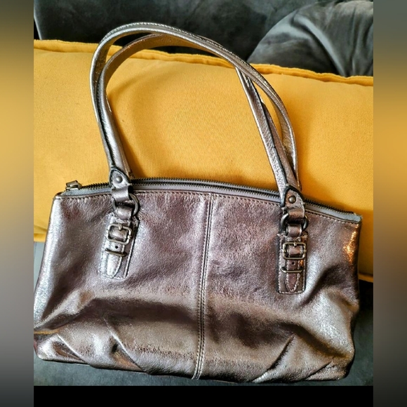 COACH PEWTER HANDBAG - Picture 2 of 3
